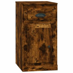 vidaXL Armoire lat&eacute;rale avec tiroir ch&ecirc;ne fum&eacute; 40x50x75 cm