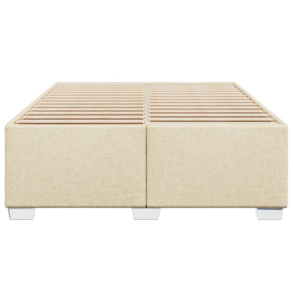 vidaXL Cadre de lit sans matelas cr&egrave;me 140x200 cm tissu