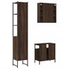 vidaXL Ensemble d'armoires de salle de bain 3 pcs ch&ecirc;ne marron