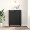 vidaXL Buffet Ch&ecirc;ne noir 69,5 x 34 x 90 cm Bois d'ing&eacute;nierie et fer