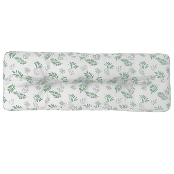vidaXL Coussin de palette &agrave; motif de feuilles 120x40x12 cm Tissu
