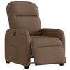 vidaXL Fauteuil inclinable &eacute;lectrique Marron Tissu