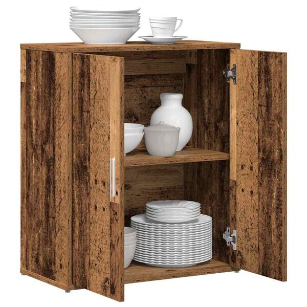 vidaXL Buffet 2 pcs Bois ancien 60 x 31 x 70 cm Bois d'ing&eacute;nierie