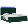 VidaXL Cadre de lit ottoman avec matelas vert fonc&eacute; 180x200cm velours