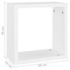vidaXL &Eacute;tag&egrave;res cube murales 4 pcs blanc 30x15x30 cm