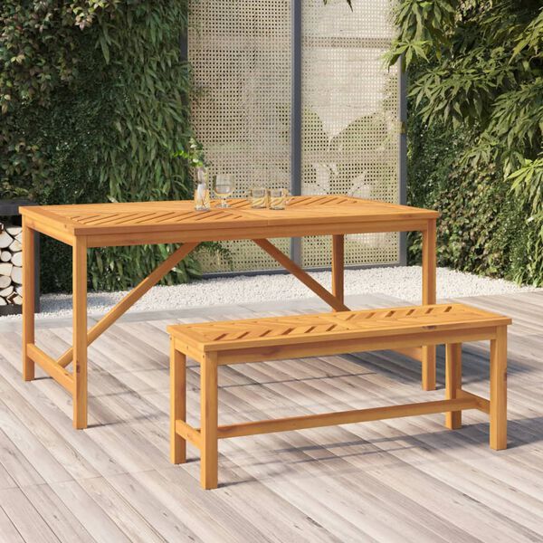 vidaXL Banc de jardin 110 cm bois massif d'acacia
