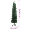vidaXL Sapin de No&euml;l artificiel mince avec support vert 210 cm PVC