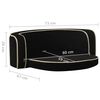 vidaXL Canapé pliable pour chien Noir 73x67x26 cm Coussin lavable