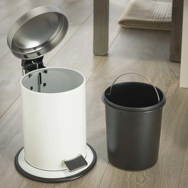 Sealskin Poubelle &agrave; p&eacute;dale Acero blanc 3 L 361732410