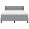vidaXL Lit &agrave; ressorts avec matelas Gris clair 190 x 140 cm Polyester
