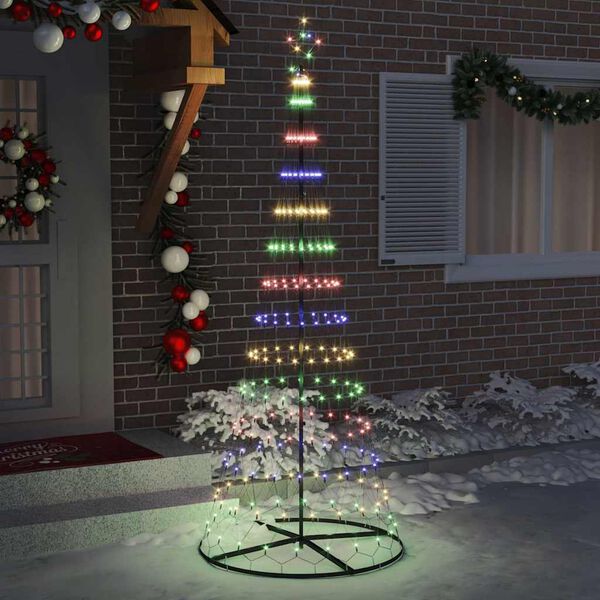 vidaXL Arbre de No&euml;l LED avec 295 LED Multicolore 250 cm M&eacute;tal