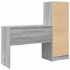 vidaXL Bureau avec tiroir 2 pcs Gris Sonoma