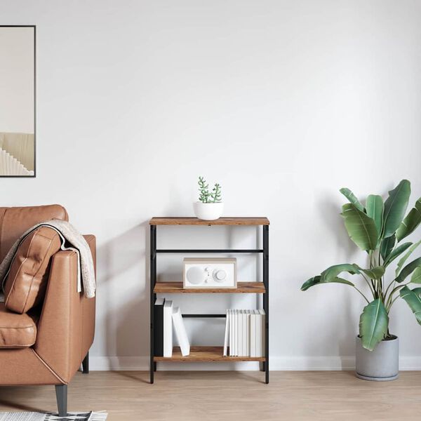 vidaXL &Eacute;tag&egrave;re Bois Ancien 60 x 29,5 x 81 cm Bois d'ing&eacute;nierie