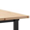 vidaXL Table &agrave; manger cadre en O 180x90x75,5 cm bois pin massif acier