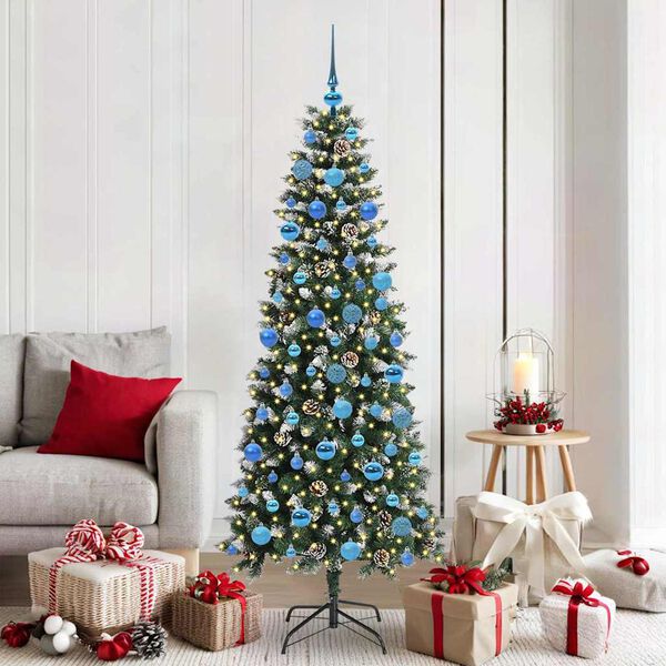 vidaXL Sapin de No&euml;l artificiel Vert 180 cm PVC, plastique et acier