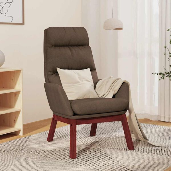 vidaXL Chaise de relaxation Taupe Tissu