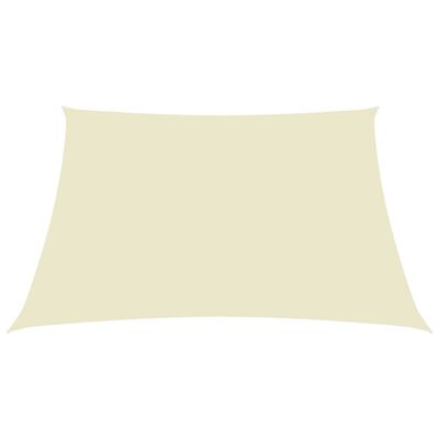 vidaXL Voile de parasol tissu oxford rectangulaire 2x3 m crème