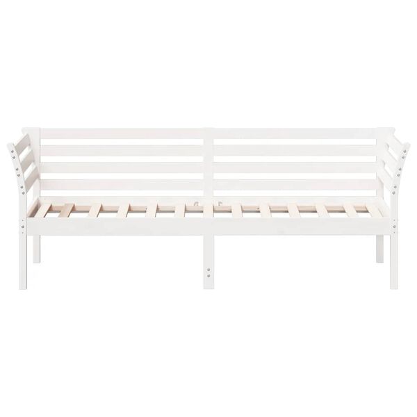 vidaXL Lit de jour sans matelas blanc 90x190 cm bois de pin massif