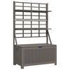 vidaXL Bo&icirc;te de rangement et treillis Gris 99x50x160 cm Acacia massif