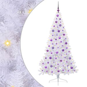 vidaXL Sapin de No&euml;l artificiel avec 300 LED Blanc 180 cm PVC et Acier