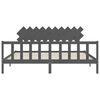 vidaXL Cadre de lit sans matelas gris 200x200 cm bois massif de pin
