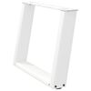 vidaXL Pieds de table basse en U 2 pi&egrave;ces Blanc 60 x (42-43) cm Acier