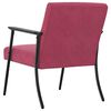 vidaXL fauteuil Bordeaux 59 x 75 x 78 cm Velours
