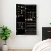 vidaXL Armoire &agrave; bijoux avec miroir et &eacute;clairage LED mural noir