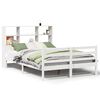 vidaXL Lit biblioth&egrave;que sans matelas blanc 120x200 cm bois pin massif
