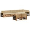 vidaXL Ensemble de canap&eacute;s d'ext&eacute;rieur 8 pc Naturel et Beige