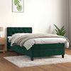 vidaXL Sommier &agrave; lattes de lit avec matelas Vert fonc&eacute; 90x190 cm