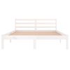 vidaXL Cadre de lit sans matelas bois de pin massif 140x200 cm blanc