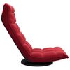 vidaXL Chaise de sol pivotante Rouge bordeaux Velours