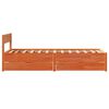 vidaXL Cadre de lit sans matelas cire marron 100x200cm bois pin massif