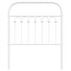 vidaXL T&ecirc;te de lit de remplacement m&eacute;tal blanc 75 cm