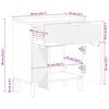 vidaXL Cabinet de chevet Marron 50 x 33 x 60 cm Bois d'acacia massif