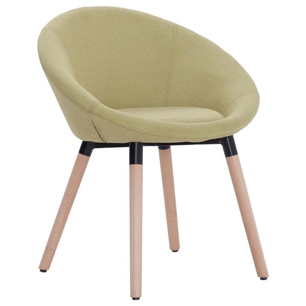 vidaXL Chaise de salle &agrave; manger Vert Tissu