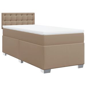 vidaXL Sommier &agrave; lattes de lit avec matelas Cappuccino 100x200 cm
