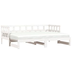 vidaXL Lit de jour et lit gigogne sans matelas 90x190 cm bois massif