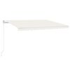 vidaXL Auvent manuel r&eacute;tractable avec LED 450x300 cm Cr&egrave;me