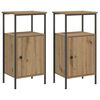 vidaXL Tables de chevet 2 pcs ch&ecirc;ne artisanal bois d'ing&eacute;nierie