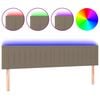 vidaXL T&ecirc;te de lit &agrave; LED Taupe 200x5x78/88 cm Tissu