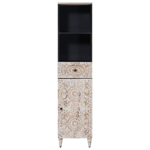 vidaXL Armoire de salle de bain avec tiroir Blanc 38 x 33,5 x 160 cm