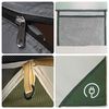 vidaXL Tente de camping avec porche 4 personnes vert imperm&eacute;able