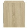 vidaXL Tables de chevet et portes vitr&eacute;es 2pcs ch&ecirc;ne sonoma 35x37x42cm