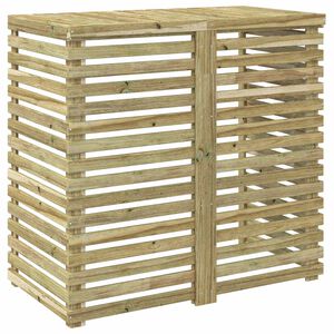 vidaXL Housse de climatiseur 110 x 58 x 105 cm Bois de pin impr&eacute;gn&eacute;