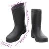vidaXL Bottes de pluie noir taille 46 PVC
