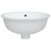 vidaXL &Eacute;vier de salle de bain blanc 38,5x33,5x19 cm ovale c&eacute;ramique