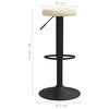 vidaXL Tabourets de bar lot de 2 crème velours