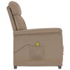 vidaXL Fauteuil de massage Cappuccino Similicuir